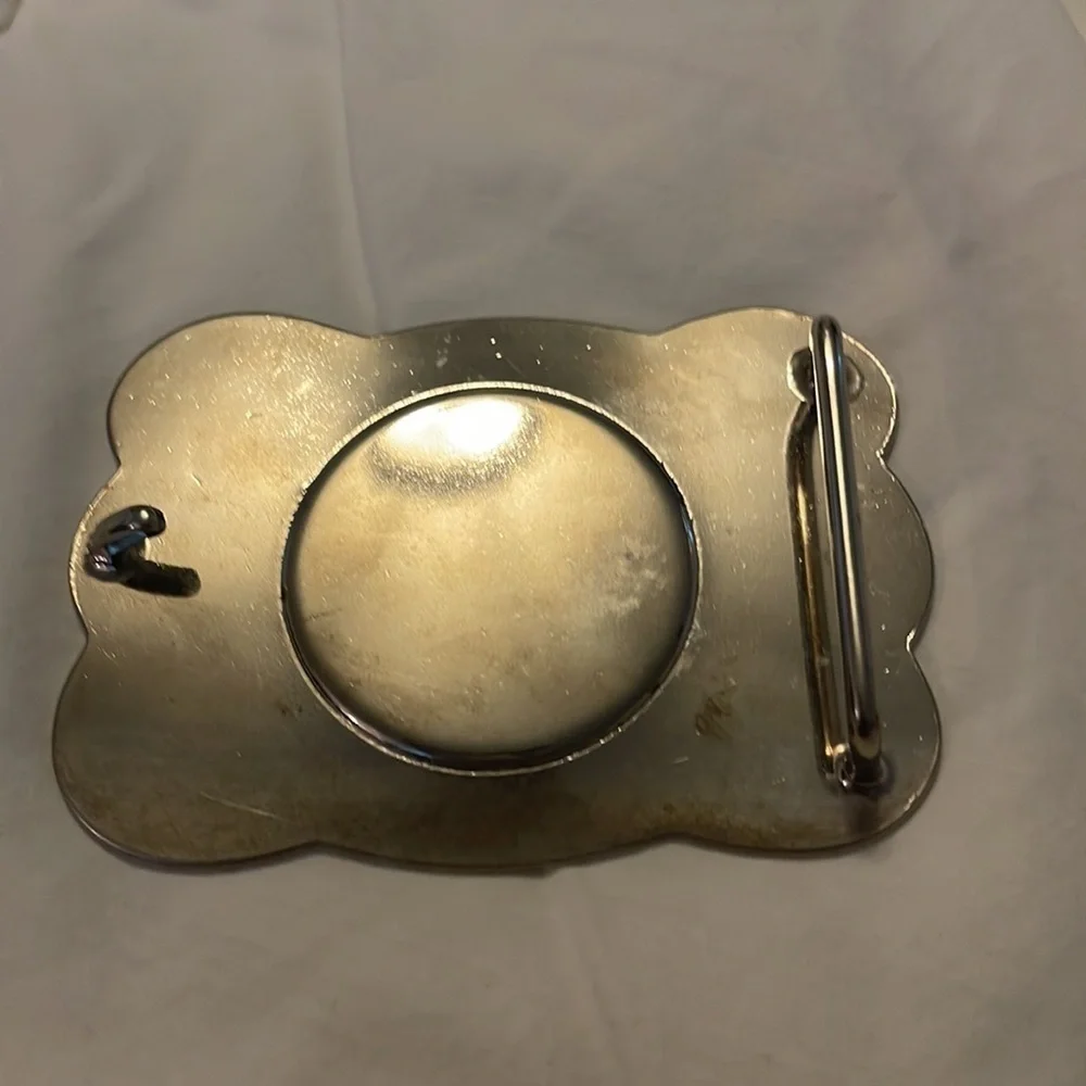 Vintage Southwestern Belt Buckle with Faux Turquoise Center
